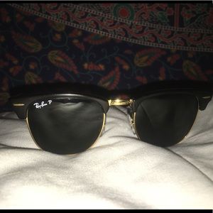 Ray Ban polarized clubmaster sunglasses